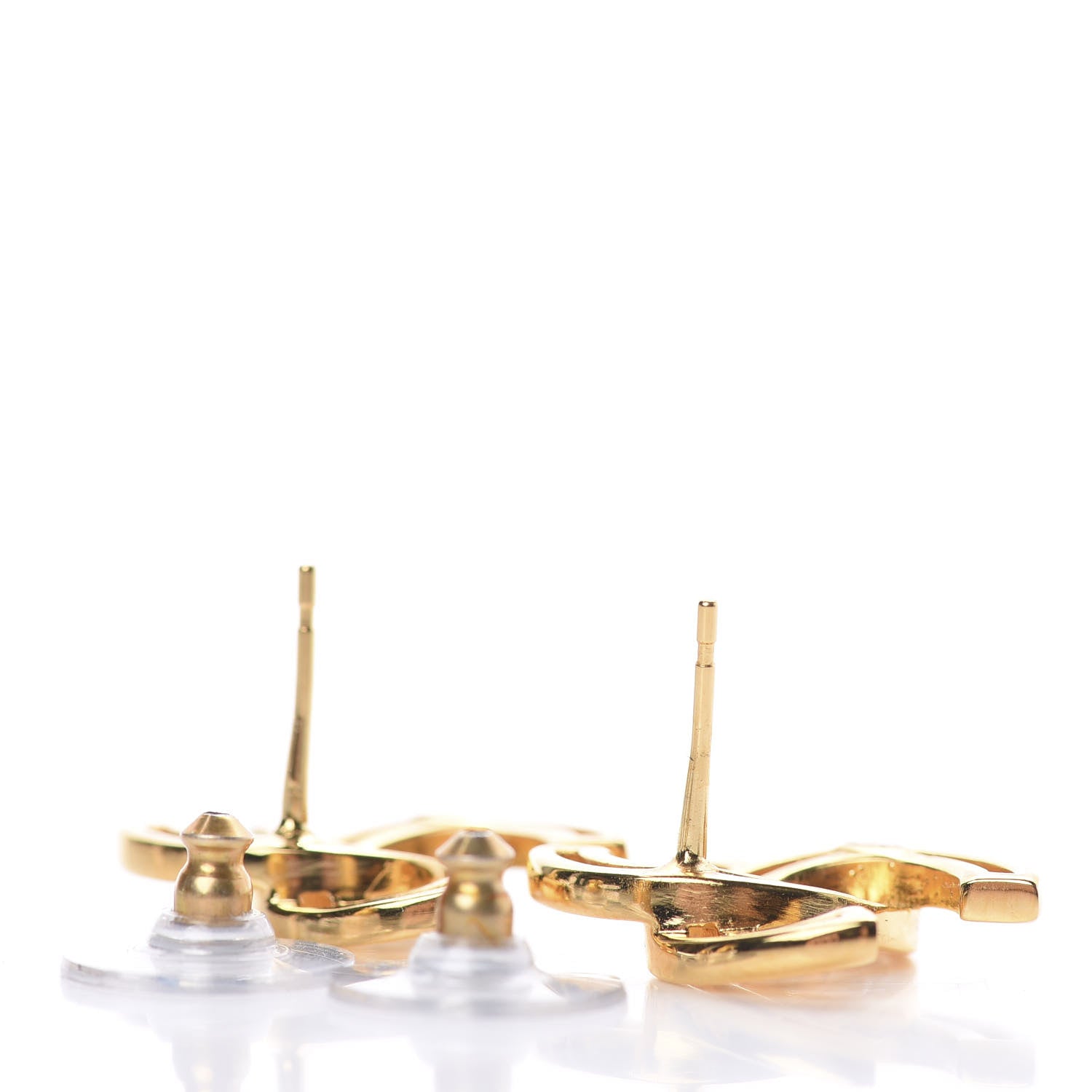 Chanel Metal Obazine CC Earrings Gold 3 of 4