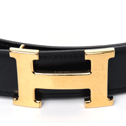 Hermes Box Togo 32mm Martelee H Belt 85 Black Gold 4 of 4