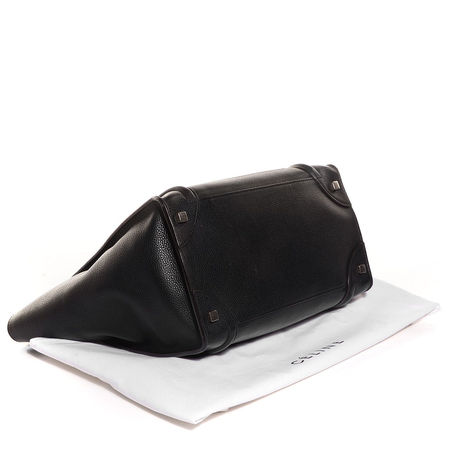 Drummed Calfskin Mini Luggage Black