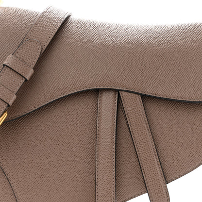 Christian Dior Grained Calfskin Saddle Bag With Strap Warm Taupe 7 of 9