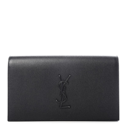 Saint Laurent Grain De Poudre Classic Monogram Kate Clutch Black 1 of 7