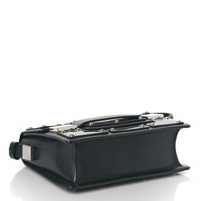 Delvaux Calfskin Mini Iron Shield Madame Crossbody Black Silver 4 of 9