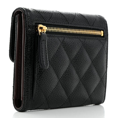 Chanel Caviar Quilted Compact Flap Wallet Black 3 of 9