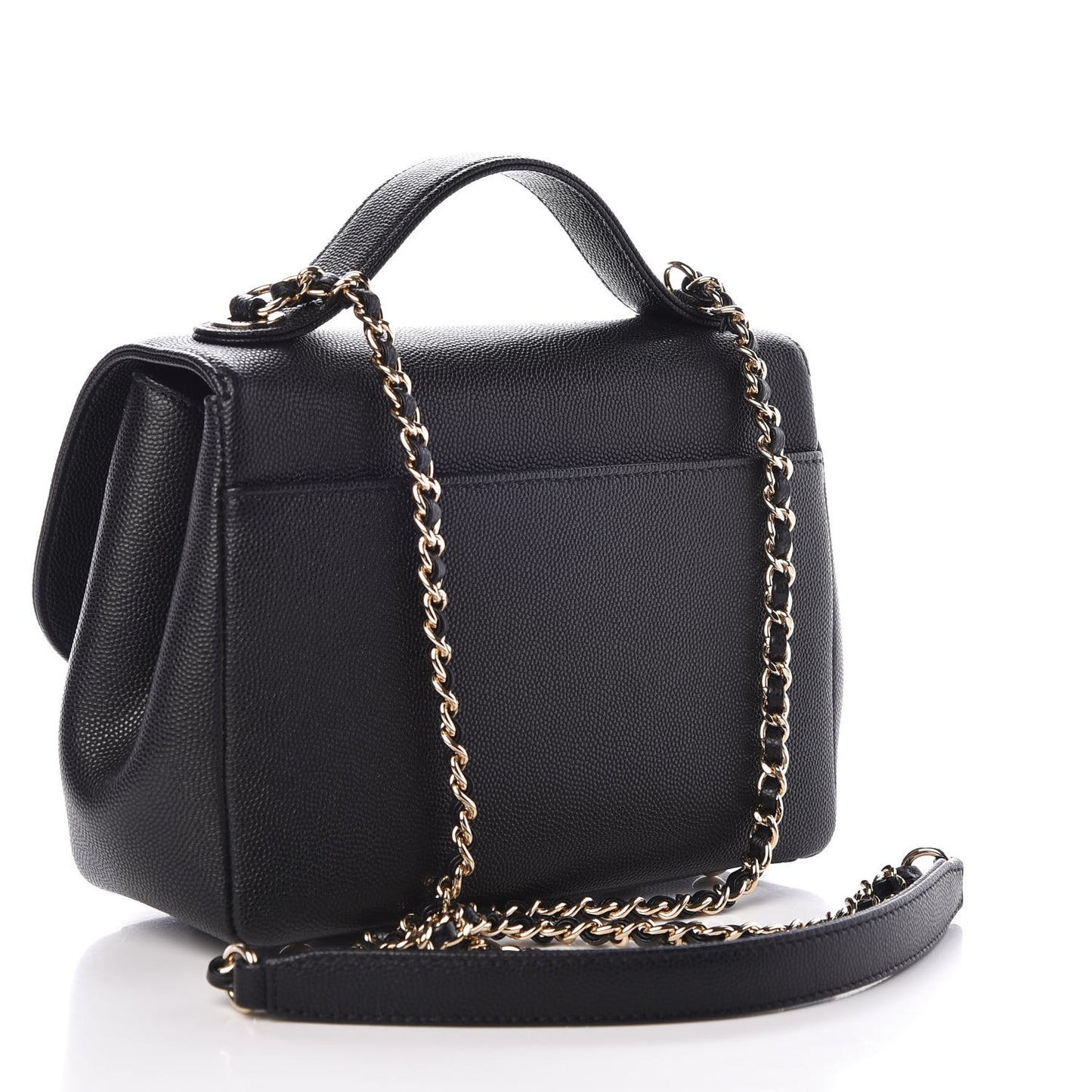 Caviar Quilted Mini Business Affinity Flap Black