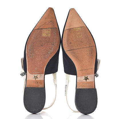 Christian Dior Technical Canvas Ribbon J'Adior Slingback Ballet Flats 35 Black 7 of 15