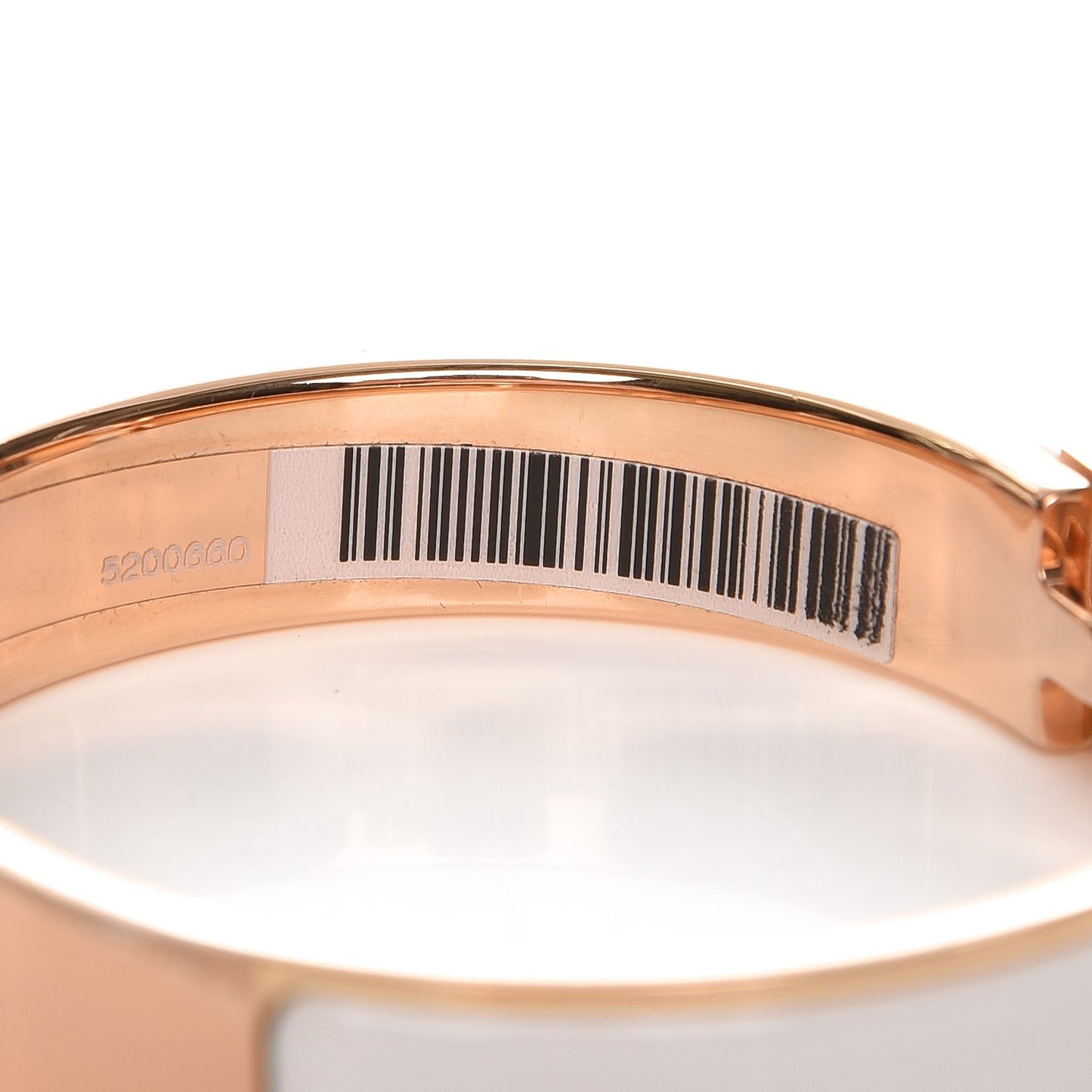 Enamel Narrow Clic Clac H Bracelet GM White