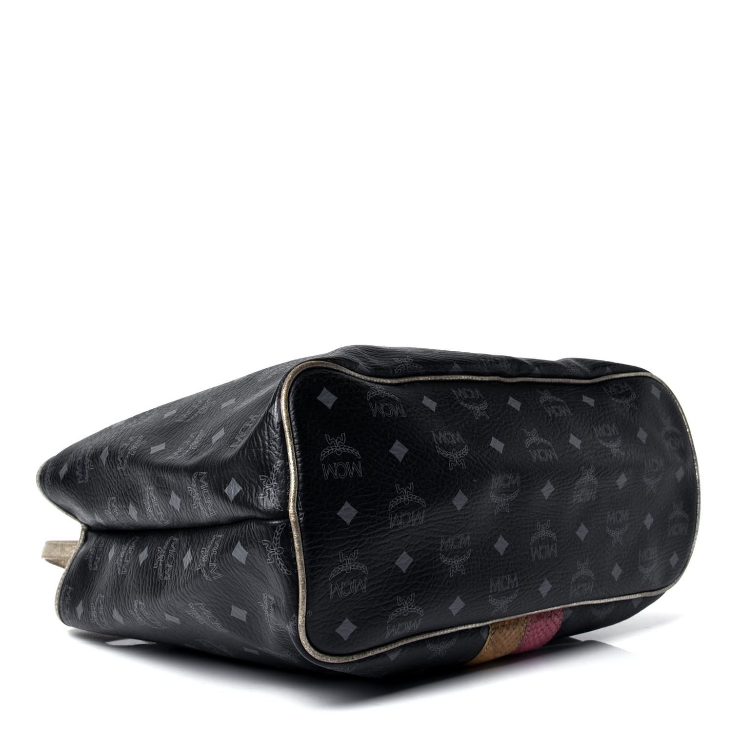 Visetos Striped Munich Lion Tote Black