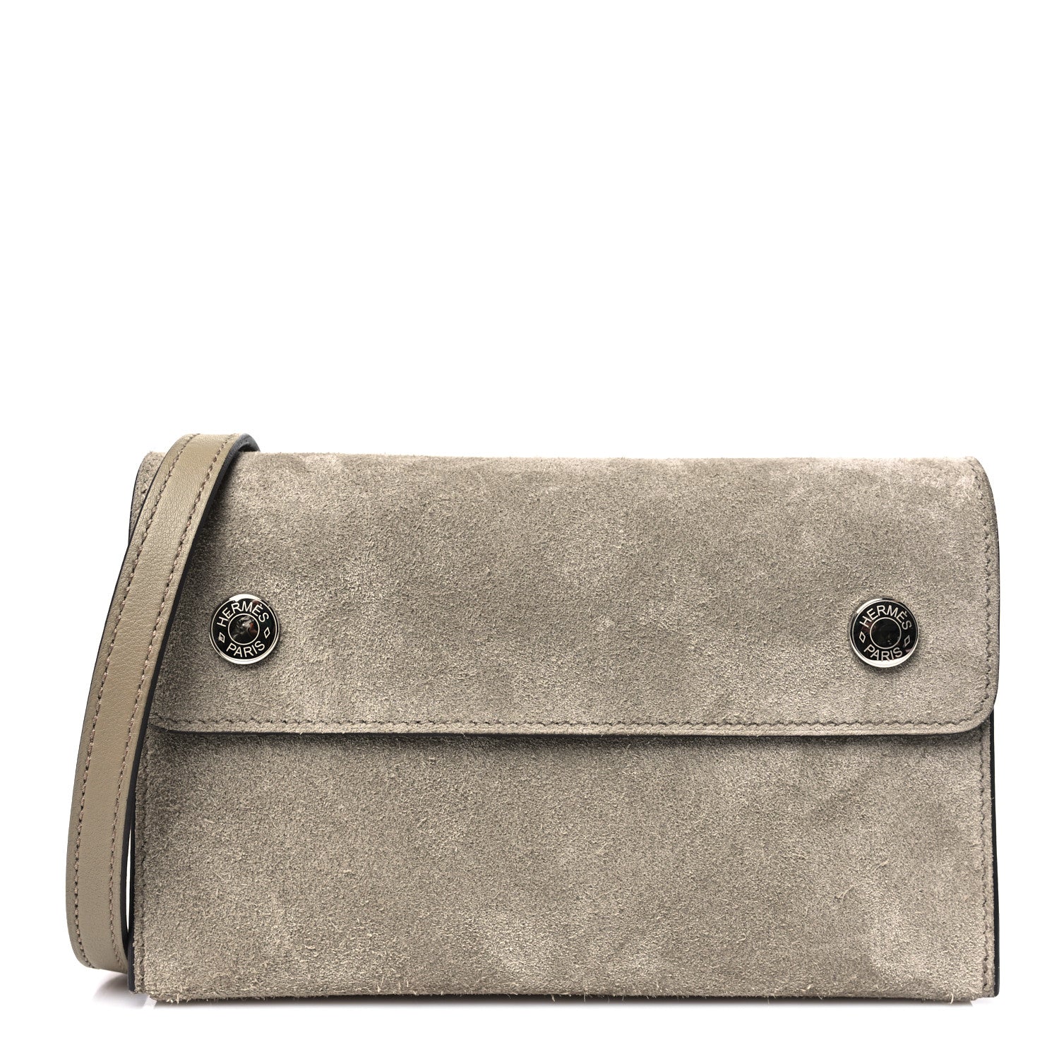 Hermes Veau Grizzly Swift Hermesnap Wallet Etoupe 1 of 11