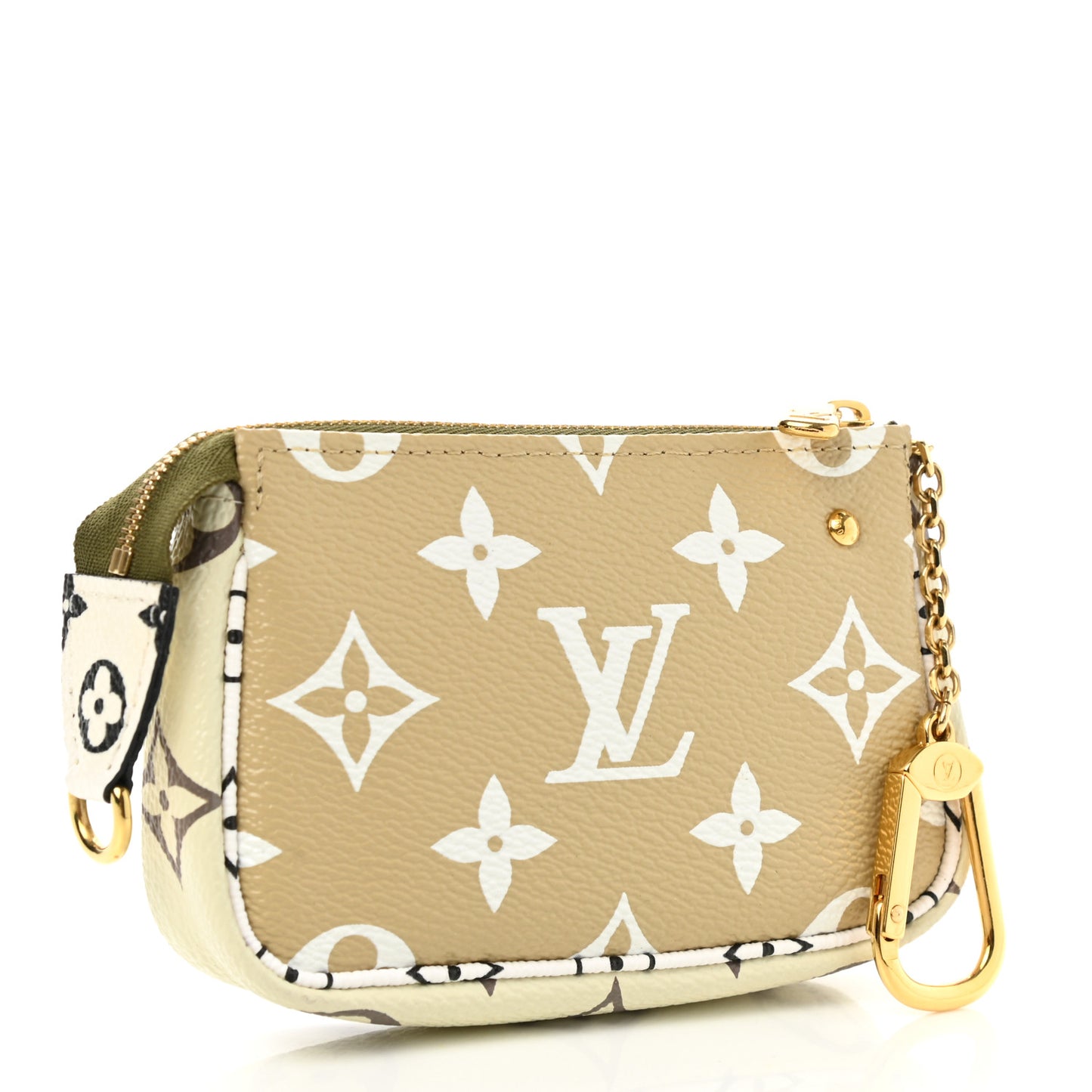 Monogram Giant Micro Pochette Accessories Kaki White