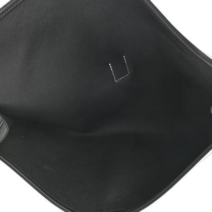 Hermes Swift Lizard Jige Elan Touch 29 Clutch Black Ombre 5 of 7