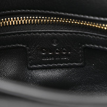 Gucci Roxy Calfskin Web Medium Studded Blondie Shoulder Flap Bag Black 7 of 11