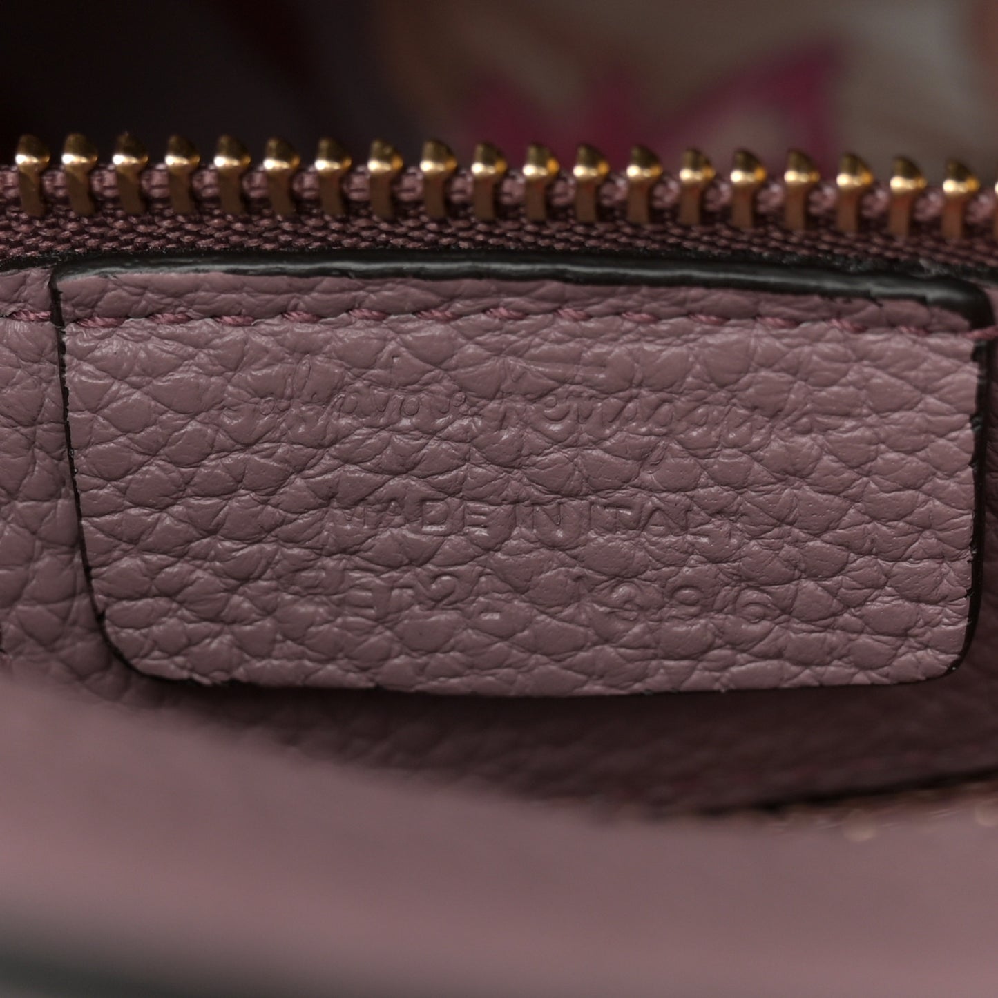 Grained Calfskin Double Handle Small Amy Tote Cinder Rose
