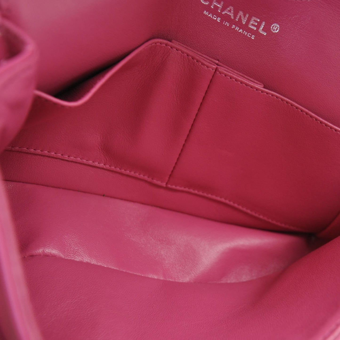 Patent Quilted Medium Double Flap Pink