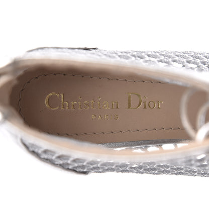 Christian Dior Laminated Lambskin Resille Naughtily-D 30mm Ankle Boots 37.5 Silver 7 of 9