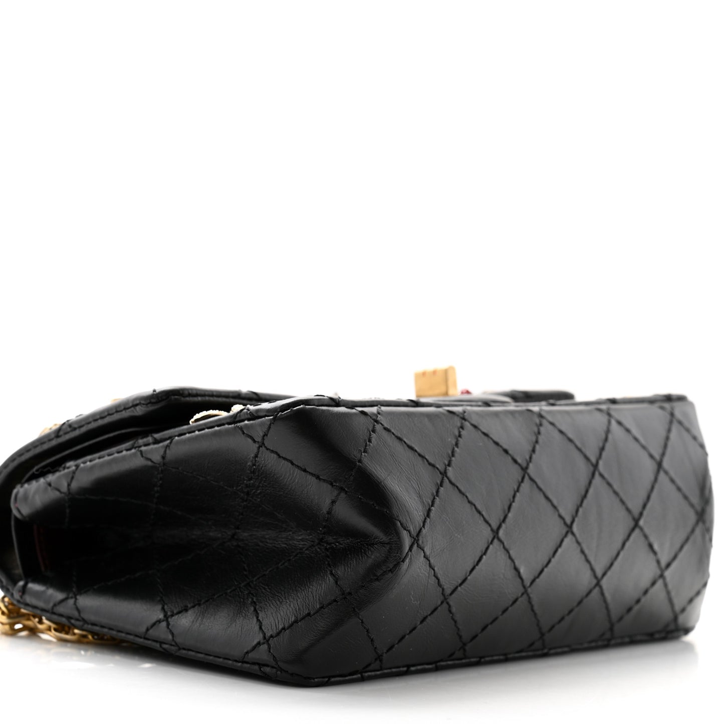 Aged Calfskin Lucky Charms 2.55 Reissue 224 Flap Black