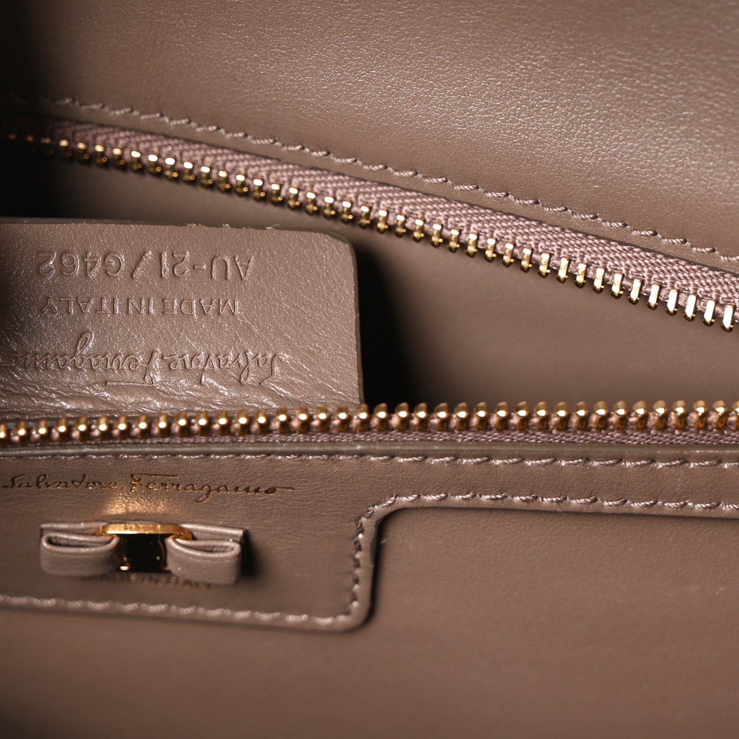 Pebbled Calfskin Ginny Shoulder Bag Caraway Seed