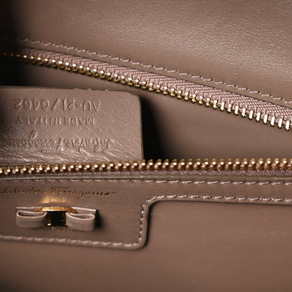 Salvatore Ferragamo Pebbled Calfskin Ginny Shoulder Bag Caraway Seed 7 of 10
