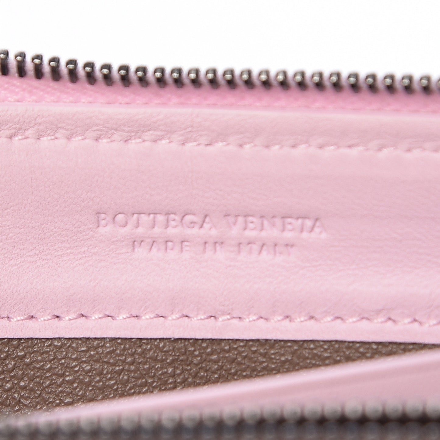 Nappa Intrecciato Zip Around Wallet Dragee