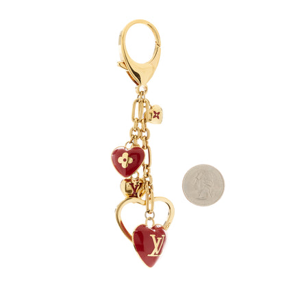 Louis Vuitton Coeurs Heart Bag Charm Key Holder Red 3 of 4