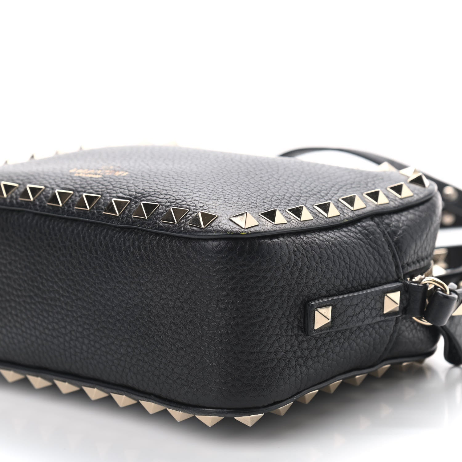 Valentino Garavani Pebbled Calfskin Rockstud Camera Crossbody Bag Black 6 of 8