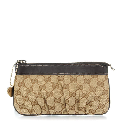 Gucci Monogram Hearts Wristlet Dark Brown 1 of 7