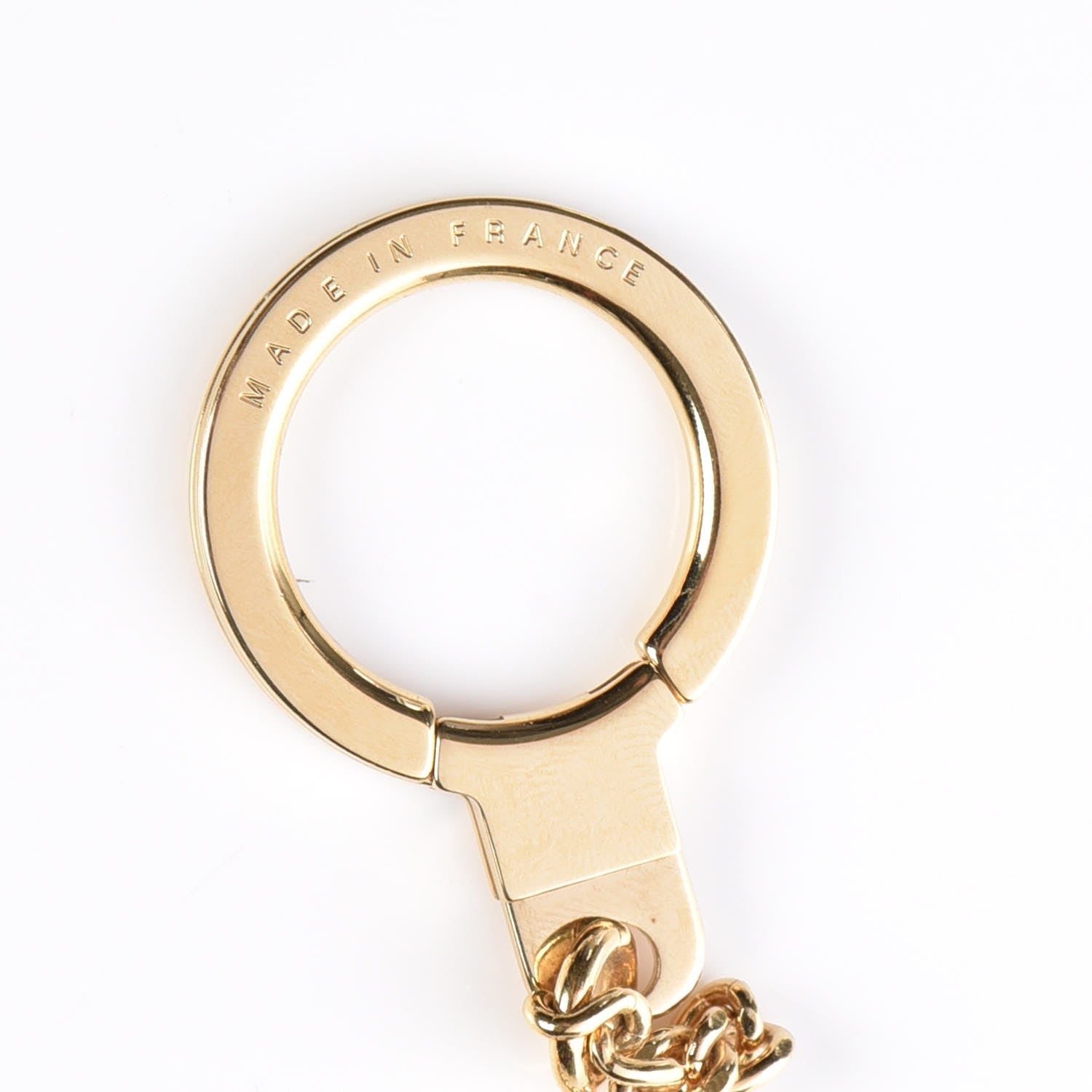 Louis Vuitton Metal Pochette Extender Key Ring Chain Gold 3 of 4