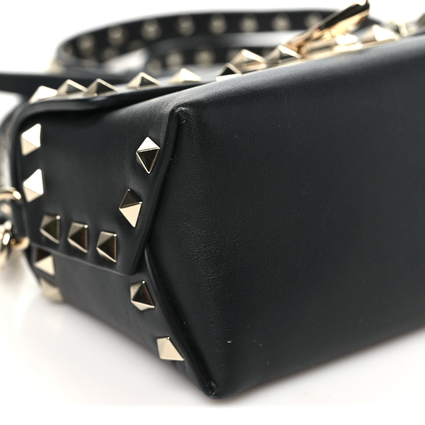 Vitello Mini Rockstud Crossbody Bag Black