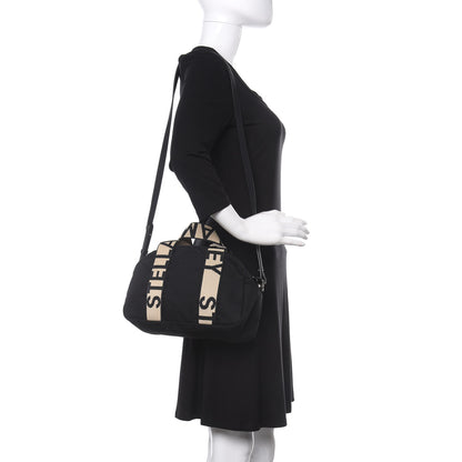 Stella McCartney Eco Nylon Logo Medium Boston Crossbody Black 3 of 11