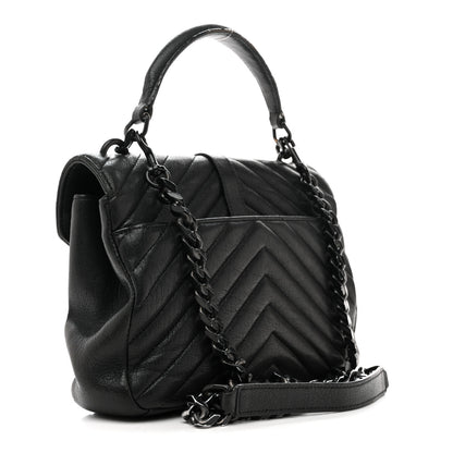 Saint Laurent Sheepskin Matelasse Chevron Monogram Monochrome Medium College Bag Black 3 of 17