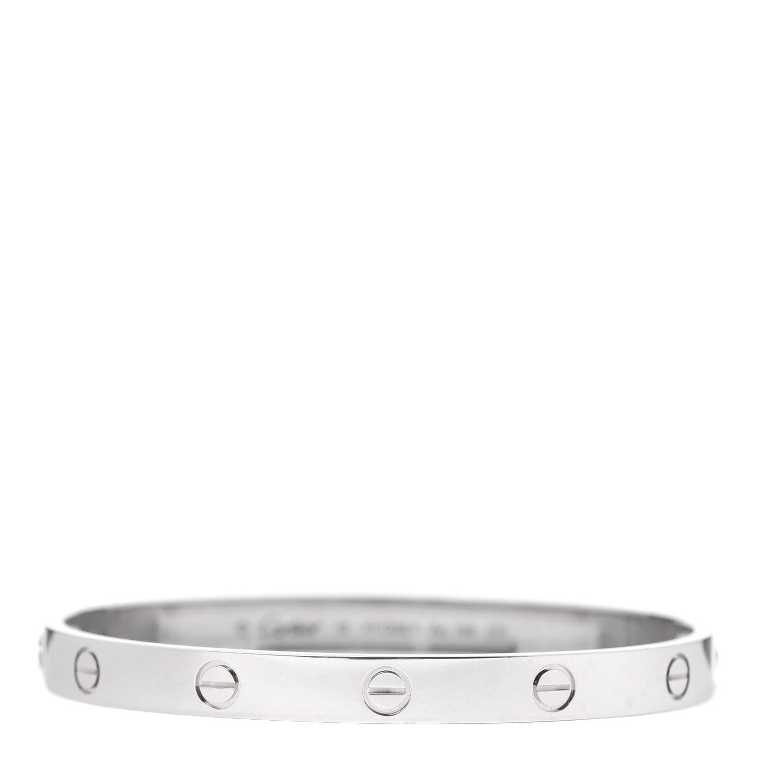 Cartier 18K White Gold LOVE Bracelet 18 1 of 7