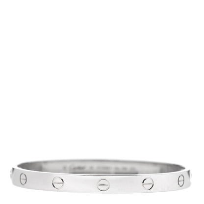 Cartier 18K White Gold LOVE Bracelet 18 1 of 7