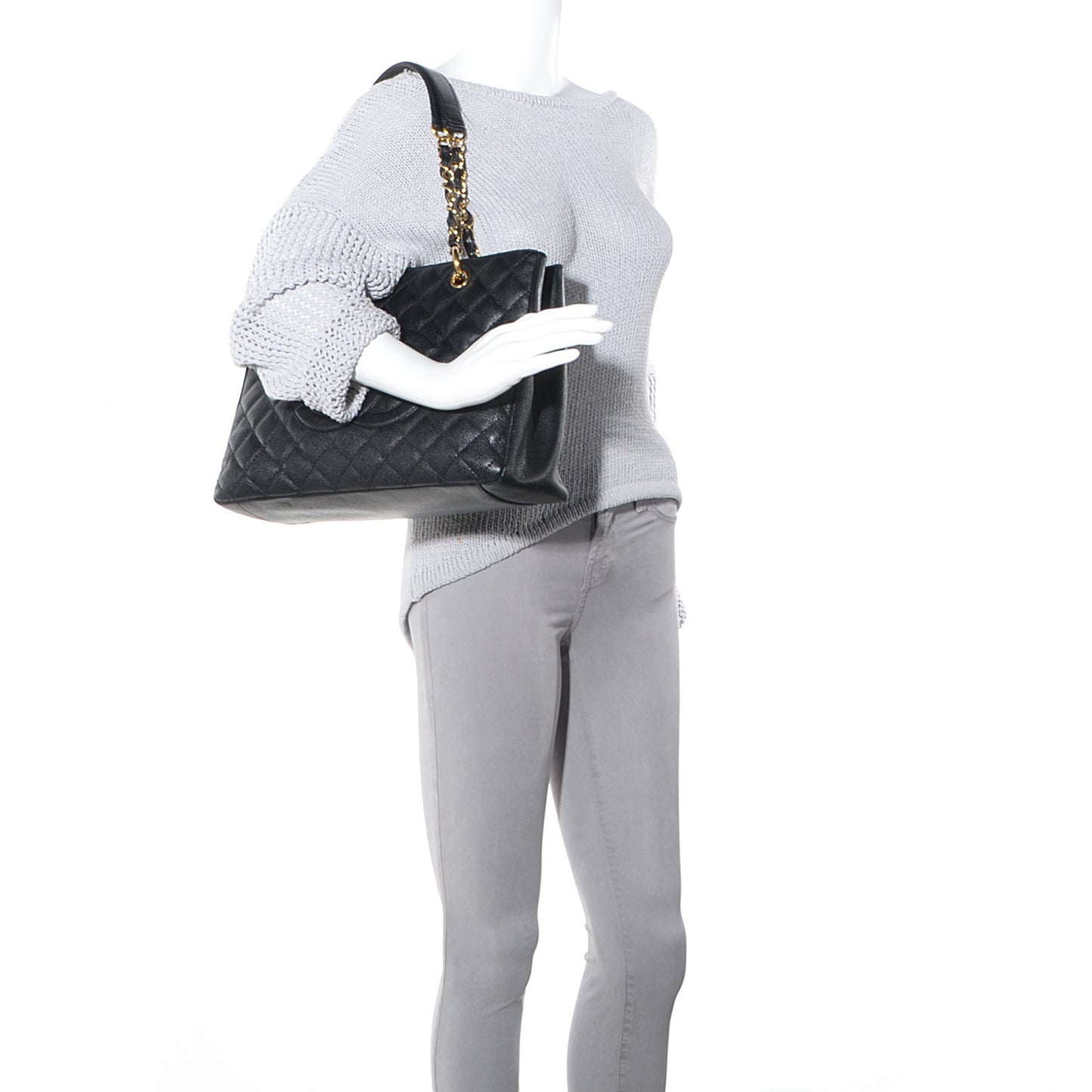 Caviar Grand Shopping Tote GST Black