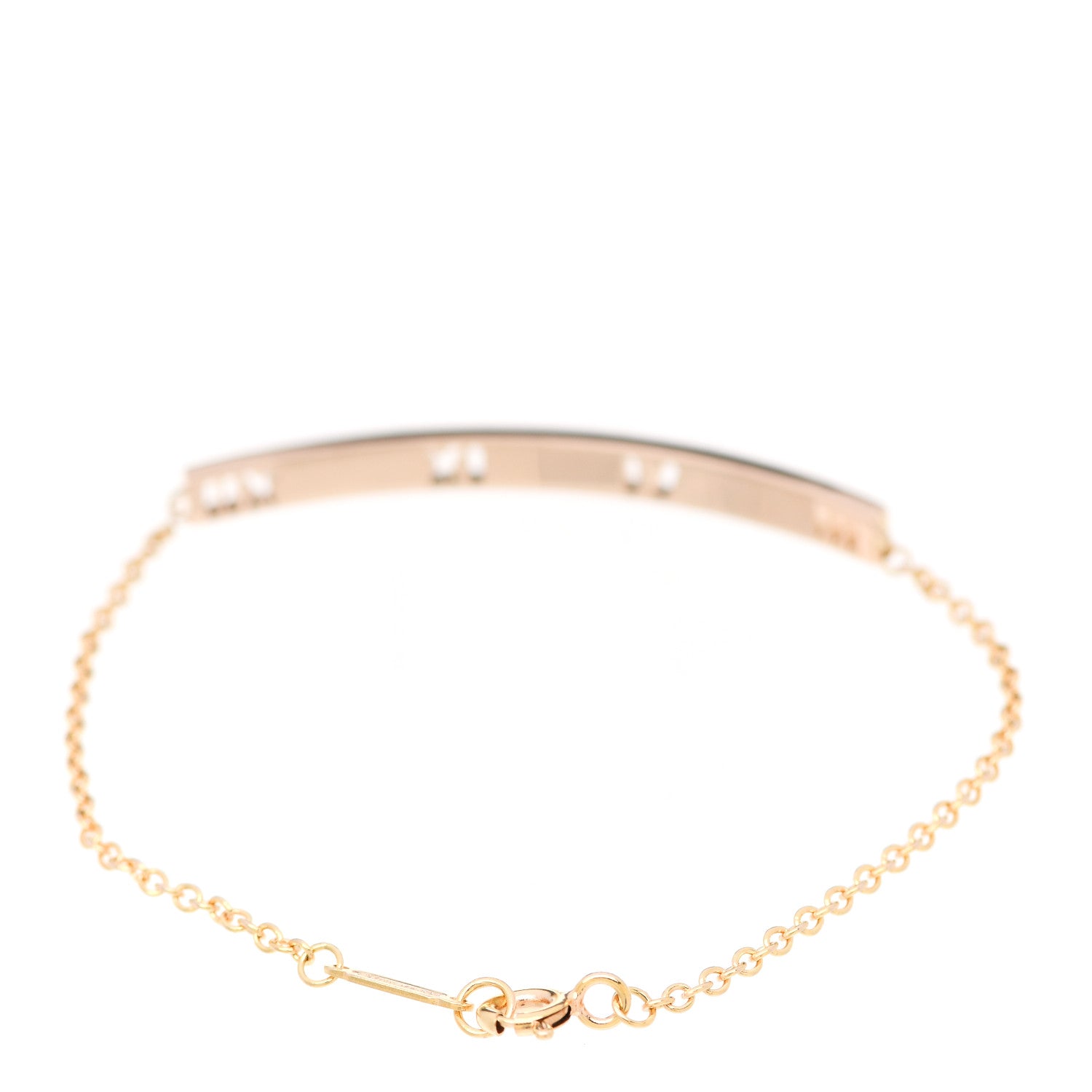 Tiffany 18K Rose Gold Diamond Atlas Bar Pierced Bracelet 3 of 6