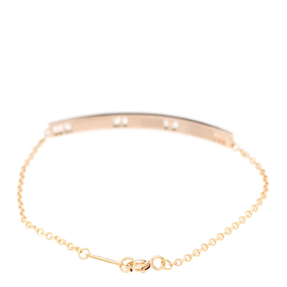 Tiffany 18K Rose Gold Diamond Atlas Bar Pierced Bracelet 3 of 6