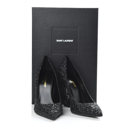 Saint Laurent Glitter Opyum 100 Pumps 36 Black 10 of 10