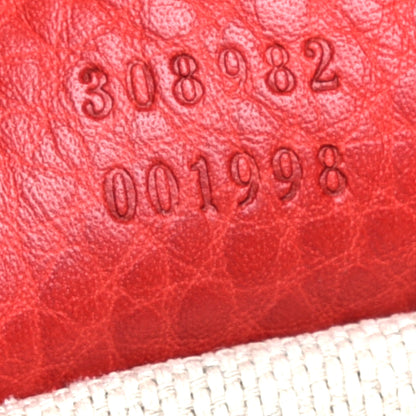 Gucci Pebbled Calfskin Medium Soho Chain Shoulder Bag Tabasco Red 7 of 9