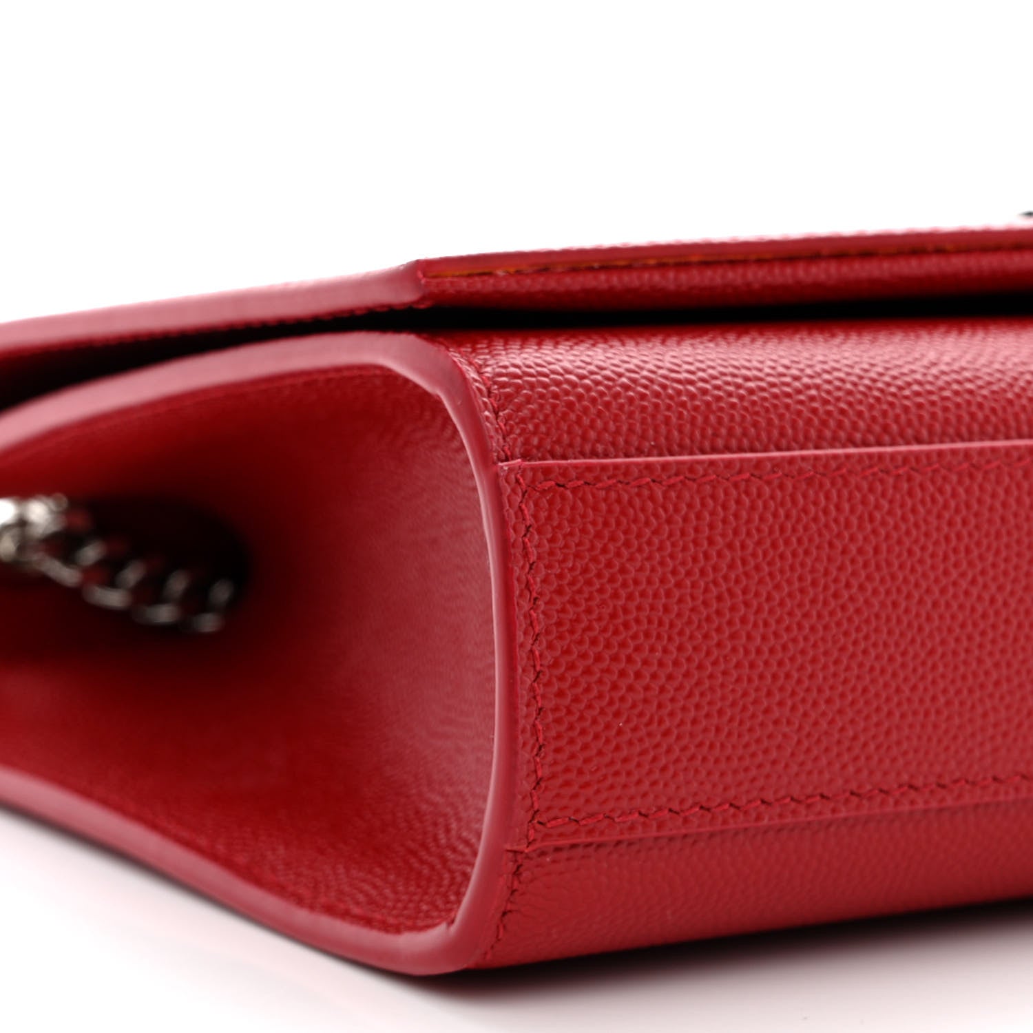 Saint Laurent Grain De Poudre Medium Classic Monogram Kate Tassel Satchel Rouge Eros 9 of 12