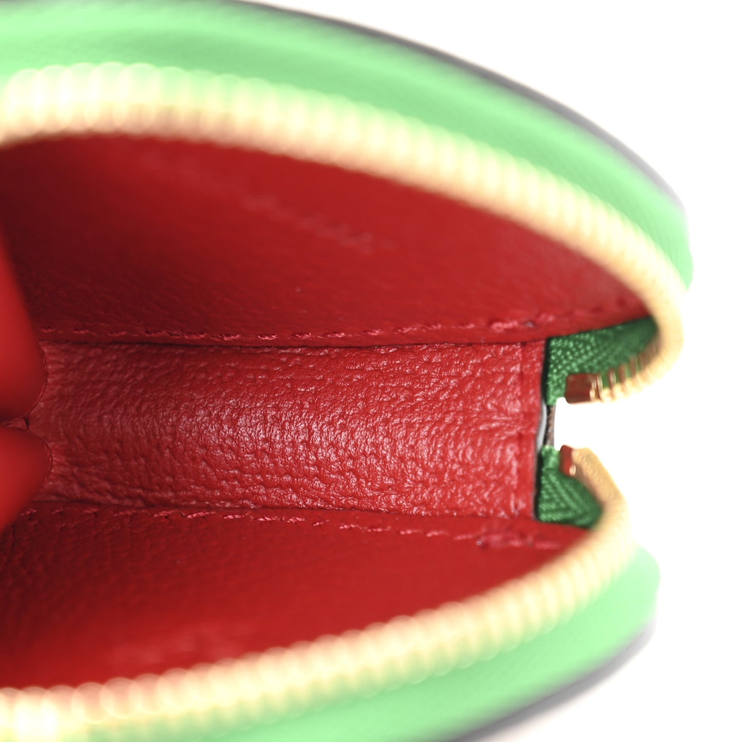 Textured Dollar Calfskin Retro Interlocking G Fruttini Strawberry Coin Case Bag Charm Key Holder