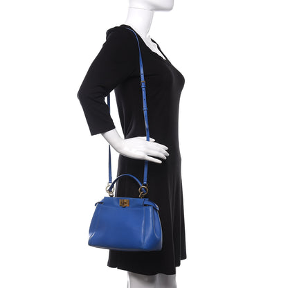 Fendi Nappa Mini Peekaboo Iconic Satchel Bleuette 2 of 11