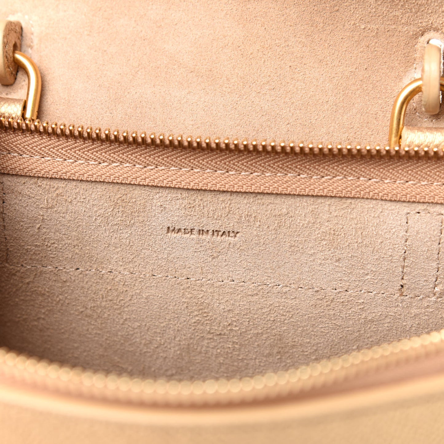 Laminated Calfskin Nano Belt Bag Gold