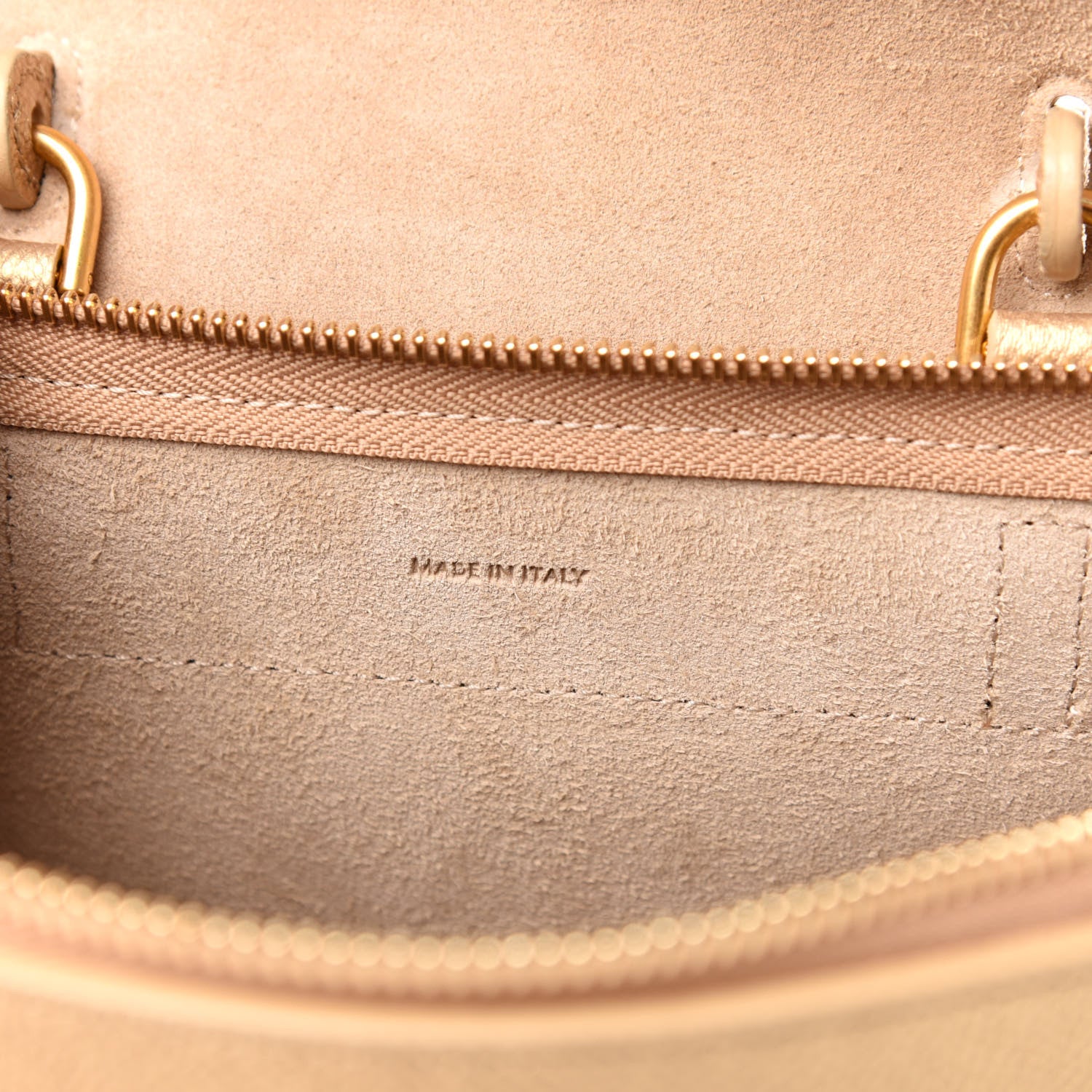 Celine Laminated Calfskin Nano Belt Bag Gold 7 of 10