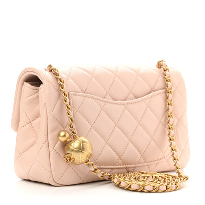 Chanel Lambskin Quilted Mini Pearl Crush Rectangular Flap Light Beige 2 of 9