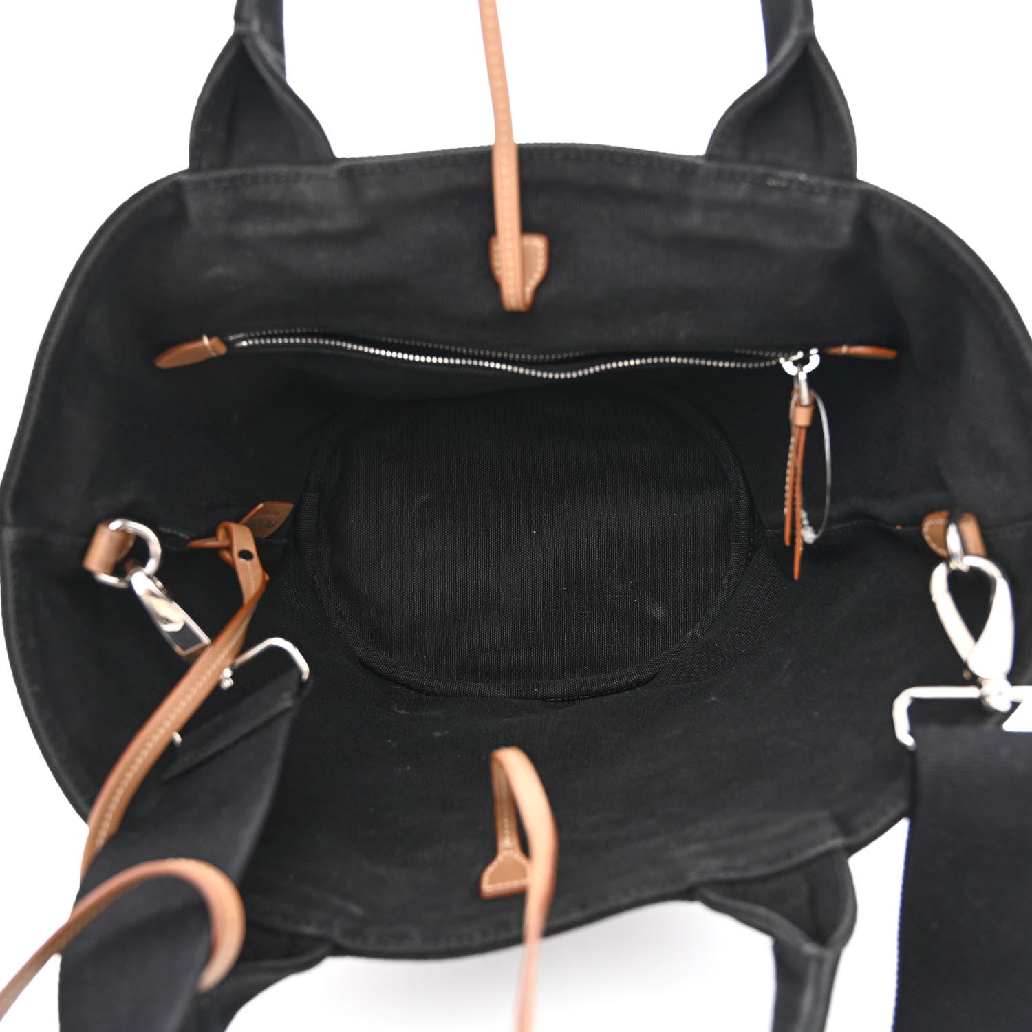 Prada Canapa Small Logo Shopping Tote Black 5 of 13