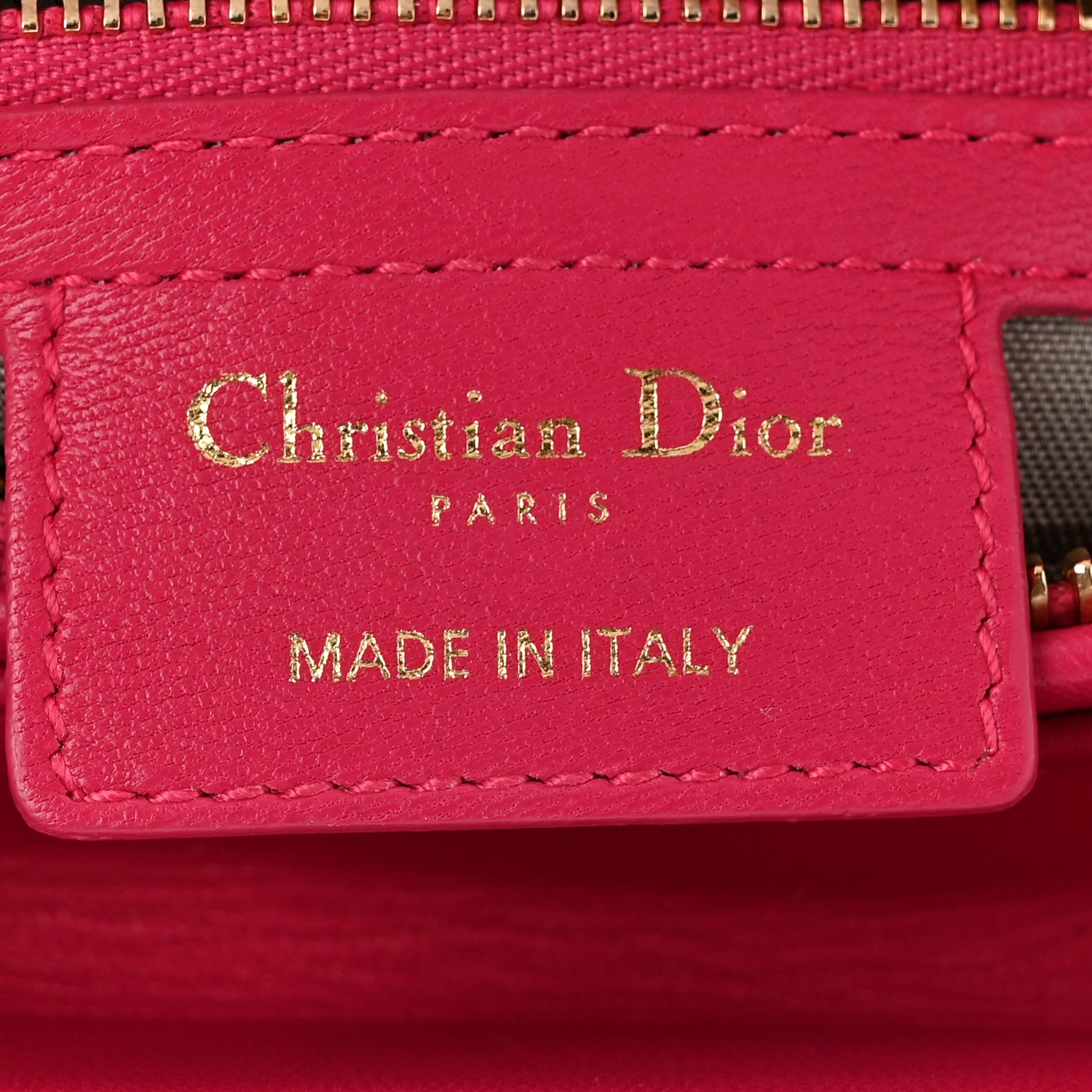Christian Dior Lambskin Cannage Medium Lady Dior Fuchsia 6 of 11