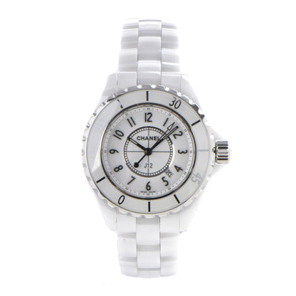 Chanel Stainless Steel Ceramic 33mm J12 Quartz Watch White 1 of 7