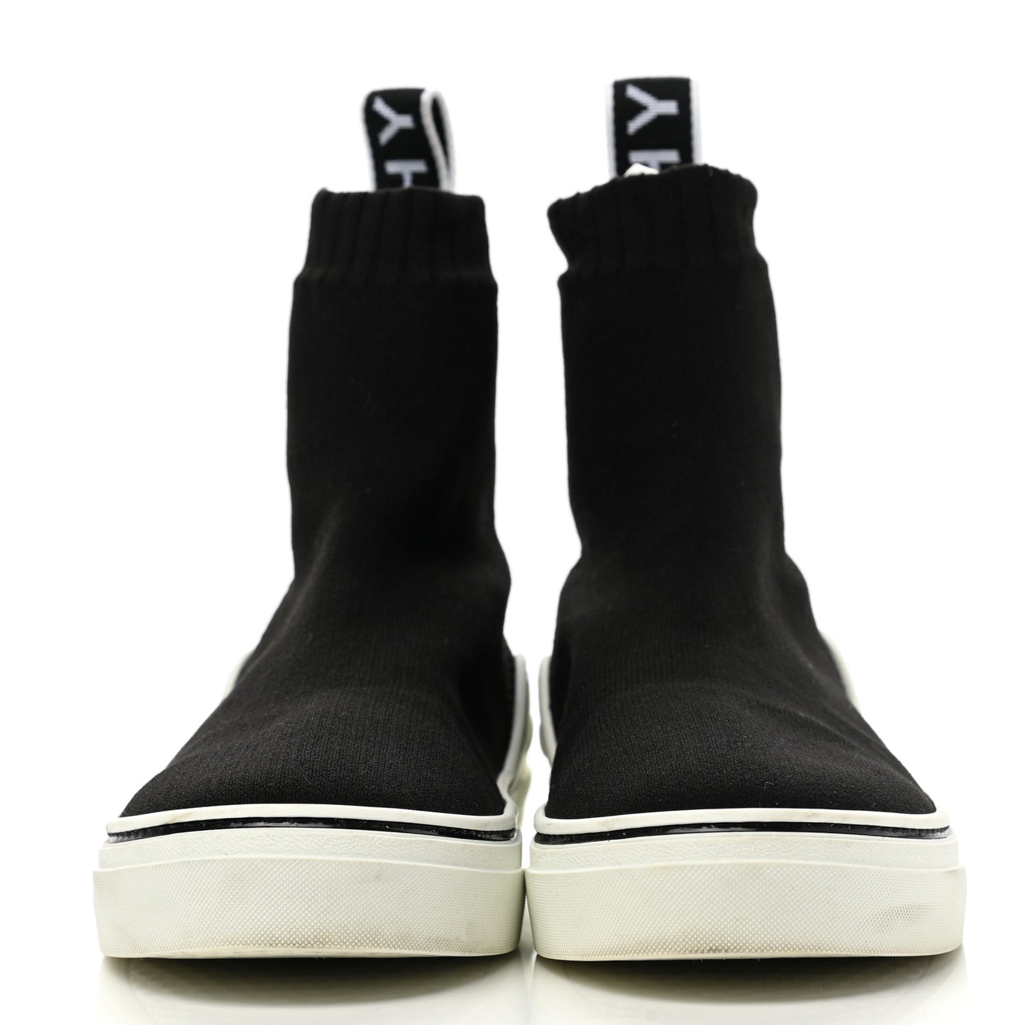 Technical Canvas Knit Womens George V Sock Sneakers 37.5 Black