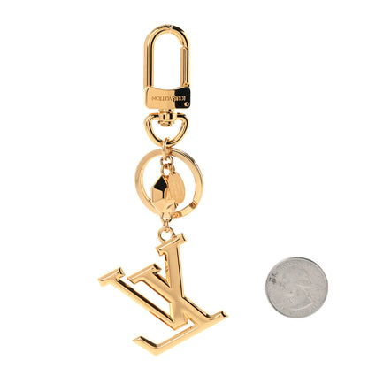 Louis Vuitton LV Facettes Bag Charm Key Holder Gold 3 of 4