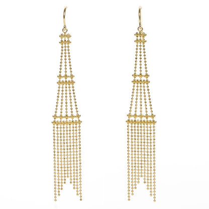 Tiffany 18K Yellow Gold Fringe Tower Earrings 1 of 4
