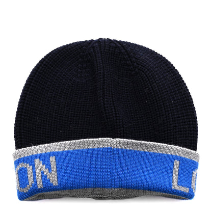 Louis Vuitton Wool Beanie Hat Navy 2 of 3