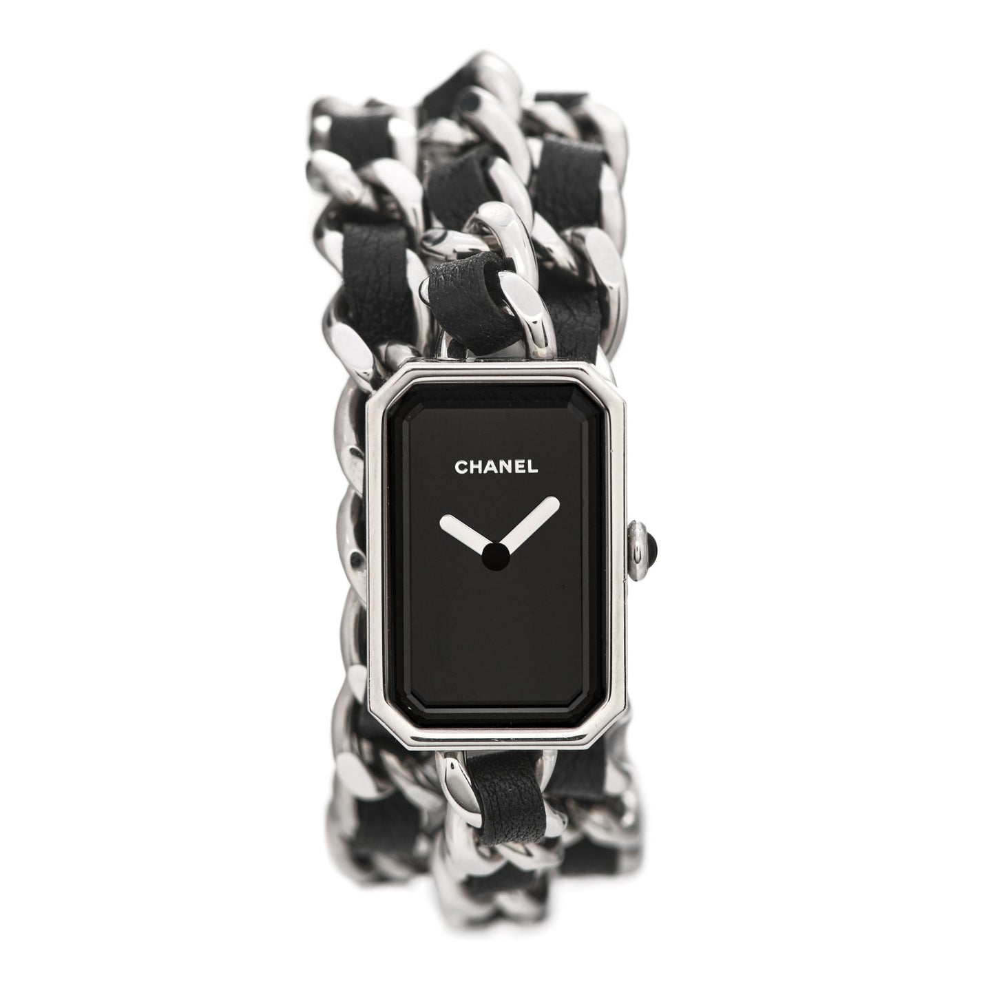 Stainless Steel Lambskin 16mm Premiere Rock Triple Row Quartz Watch Black